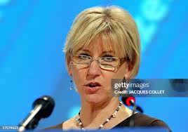 EU Commission Vice President Margot Wallstrom gives a press... News Photo