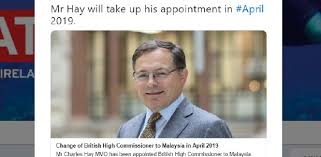 British ambassadors and high commissioners: New British High Commissioner To Malaysia Appointed
