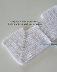 Resimli Anlatimli Baykuslu Tig Isi Bebek Yelek Modeli Yapilisi Krose Tig Isleri Tig Isi Bebek