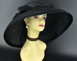 M22025( Hat Base ) Audrey Hepburn Hat 19.75" Jumbo Wide Brim Sinamay Hat  Base, NO BOW