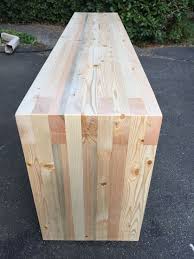 Box Joint Doug Fir 2x4 Entry Bench Waterfall Legs Industrial Urban Chic One Of A Kind Woodworking Workbench Woodworking Bench Woodworking