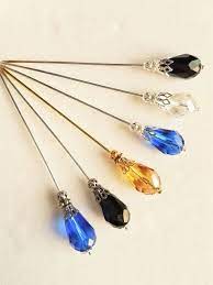 Large Crystal Teardrop Hat Pin Hijab Pin Etsy Hat Pins Large Crystals Hijab Pins