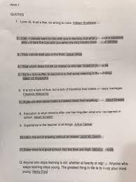 We did not find results for: Week 7 Quotes 1 Love All Trust A Few Do Wrong To Chegg Com