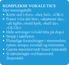 Her er litt info om meg og hva jeg driver med samt åssen livet har vært med adhd og tourets syndrom i 28.5år uten/før diagnostisering noen av dere har sikkert tourettes syndromselv, og jeg er sikker. Hva Er Tourettes Syndrom Tourettes Syndrom Tourette Foreningen