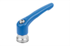 Adjustable handles, zinc with internal thread and clamping force  intensifier, matt textured
