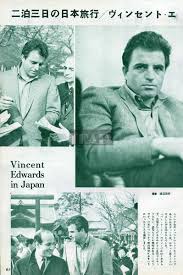VINCE EDWARDS in Japan 1964 JPN Picture Clippings 2-SHEETS VINCENT ee/m