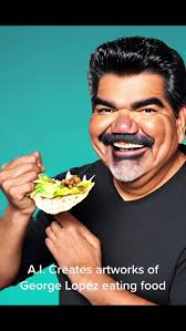 A.I. Creates artworks of George Lopez eating food #georgelopez @georgelopez  @López vs López #lopezvslopez #georgelopezshow #georgelopezcomedy  #losangeles #crypto #mexico