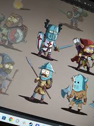 I've been down sick fighting a nasty bug that is lingering, so I haven't  gotten much of anything done. But here's a few rough doodles exploring more  character designs.