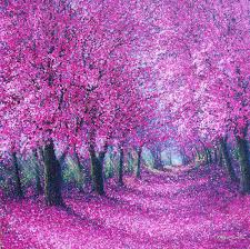 Gorg And Inspiring For Pointilism Project Only Think I Wouldn T Use Pink Blossom But Beautiful Autumn Shades Art Painting Pointillism Art Drawings