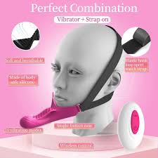 Strap-On Face Chin Harness Vibrator Dildo Head Oral Adult Couples Funny Sex  Toys | eBay