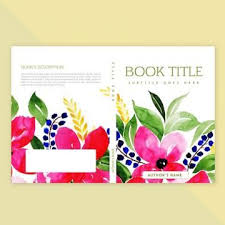 Book Cover Design With Watercolor Floral And Leaves Stationery Book Cover Design Floral Watercolor Free Graphic Design