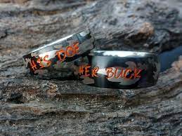 Camouflage Matching Couples Rings Stainless Steel Camo Rings Couples Rings Matching Set Hunters Rings Camo Promise Rings Matching Couple Rings Camo Rings