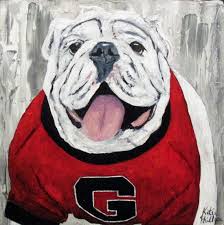 Georgia Bulldog Painting Uga Mascot Uga X Painting On Etsy Bulldog Art Print Bulldog Art Uga Bulldogs