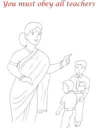 Goldilocks designs fairly odd parents sheets page: Obeying Teacher Coloring Printable Page For Kids