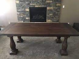 Furniture kitchen & dining dining chairs (62) dining tables (22) dining benches (16). Large Dark Rustic Table By World Market Ebay