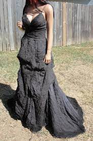 Hand Dyed Gothic Wedding Gown By Miosa By Mysunshinescloset 249 00 Black Wedding Dresses Gothic Wedding Wedding Gowns