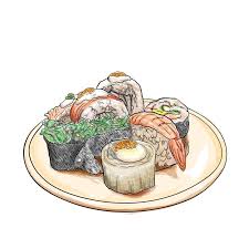 However, if you want to draw a cartoon apple, we. Japanese Food Drawing On Art Stock Vector Illustration Of Isolated Sashimi 65497070