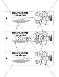 Philip tells the good news about jesus to an ethiopian man. Acts 8 Philip And The Ethiopian Bible Bookmarks Bible Bookmarks