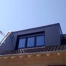 Gaubenverkleidung Mit Haushaut Blechen Im Farbton Hausgrau Aluminiumbleche Mit Pearls Beschichtung Starke 0 7 Mm Haush Dach Sanieren Dachdecker Dachausbau