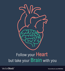 Brain And Heart Quotes Royalty Free Vector Image