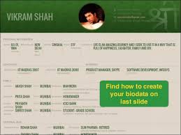 And the marriage biodata form can ask plenty of elements regarding the married partners' names, contact info, and more. Marriage Cv Sample In India Matrimonial Biodata Sample