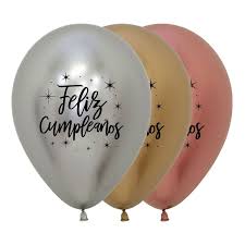 Check spelling or type a new query. Globos Feliz Cumpleanos Reflex En Plata Oro Y Rosa Oro 12 Por