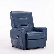 Source One A332 802910 Pearson Navy Blue Faux Leather Lift Chair Recliner Chair Lift Chairs Recliner