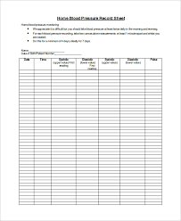 Blood Pressure Log Template 10 Free Word Excel Pdf