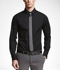 Black Shirt Gray Tie Gray Pants Formal Wear Groomsmen Black Shirt Outfits Black Dress Shirt Men Shirt Outfit Men