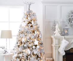 7 Flocked Pre Lit Christmas Tree With Clear Lights Big Lots Pink Christmas Decorations Pre Lit Christmas Tree White Christmas Decor