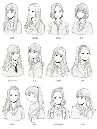 Pin On Anime Drawing girls requires a good use of hair design and this reference picture: