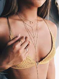 As Seen On Model Alexis Ren For Your Body Your Skivvies New Best Friend Finish 14k Gold Overlay 14k Rose Gold Over Body Chain Body Jewelry Gold Body Chain