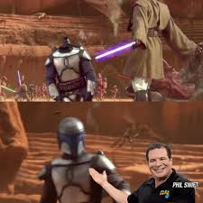 Phil Swift And Jango Fett Shows Off The Magic Of Flex Tape See more ideas about phil swift, flex tape memes, funny memes. jango fett shows off the magic of flex tape