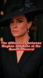 Kate Looking at Meghan at Queen Funeral