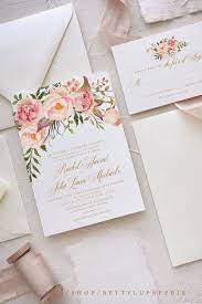 Blush Floral Wedding Invitation Boho Chic Wedding Invites With Images Trendy Wedding Invitations Wedding Invitations Boho Floral Wedding Invitations