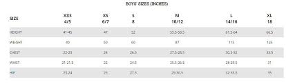 60 scientific columbia youth jacket size chart