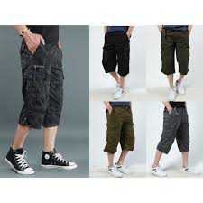 Manufacturer of a wide range of products which include designer three quarter pants, fancy three quarter pants and three. 3 4 Casual Pants Three Quarter Pants Seluar 3 Quarter Seluar Pendek Pinggang Getah Short Cargo Shopee Malaysia