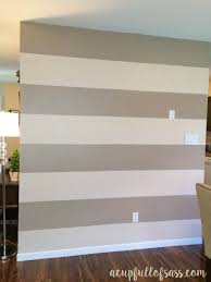 How to stripe a wall {without the mess} ~ painting stripes on a wall can give a dramatic transformation! How To Paint Wall Stripes A Cup Full Of Sass Striped Walls Striped Accent Walls Painting Stripes On Walls