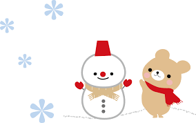 冬のイラスト/雪だるま-無料イラストフリー素材