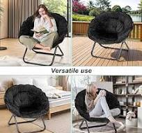 Amazon.com: Folding Saucer Chair for Adult, Comfy Padded ...