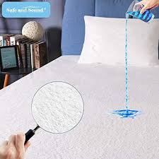 Safe And Sound Cotton Terry Surface Mattress Protector Cal King Hypoallergenic Waterproof Dust Mite Proof Matt Mattress Covers Mattress Protector Dust Mites