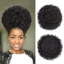 Super comfortable and safe fit: Amazon Com Aisi Queens Afro Puff Drawstring Ponytail Black Kinky Curly Hair Bun Synthetic Hairpieces Clip In Hair Extensions For Black Women Extra Large 1b Beauty