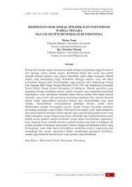 Penggunaan cma ke atas mesej whatsapp yang dikongsikan sesama kumpulan penerima tertentu adalah suatu keadaan yang pastinya membimbangkan. Pdf Kebebasan Hak Sosial Politik Dan Partisipasi Warga Negara Dalam Sistem Demokrasi Di Indonesia