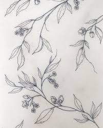 How to draw a thorned heart step by step drawing guide by. Esther Clark Artist Az Instagramon Navy Vellum Vines For A Custom Invitation Suite Vine Drawing Vine Tattoos Vine Tattoo