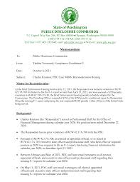 State of Washington PUBLIC DISCLOSURE COMMISSION