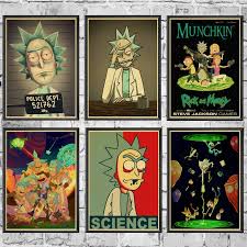 Here's everything we know so as season four has not aired yet, it is hard to tell who will return for season five of rick and morty. Cartoon Poster Vintage Poster Rick And Morty Prints High Quality Wall Stickers For Living Room Home Decoration Shopee Singapore