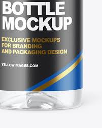 Clear Pet Water Bottle Mockup In Bottle Mockups On Yellow Images Object Mockups