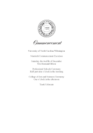 Commencement program