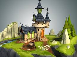 Stylized Castle Environment 3d Model Low Poly Max Obj Fbx C4d Ma Mb Unitypackage 6 Environment Concept Art Game Art Environment Environment Design