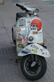 Retro Scooter Garage Vespa Stickers Motonetas Vespa Vespa Vintage Motonetas